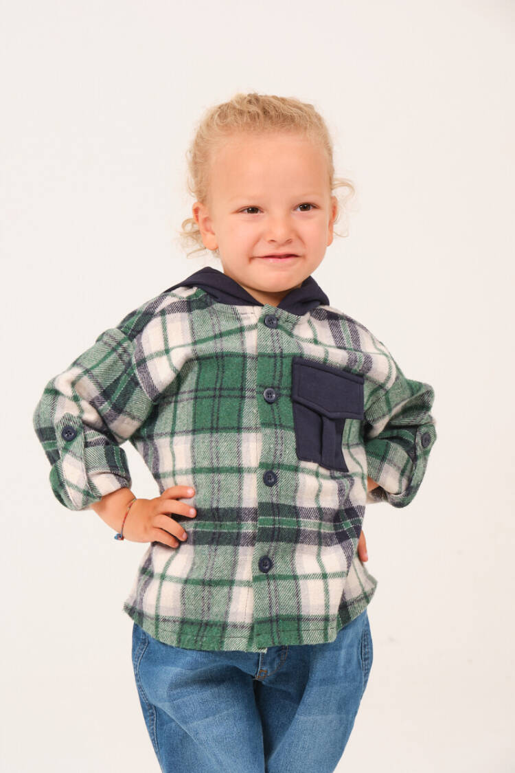 Wholesale Boys' Flannel Shirt with Hood 1-12Y - Brand: Zeyland - Kids & Baby Clothes Wholesale - Globality Store