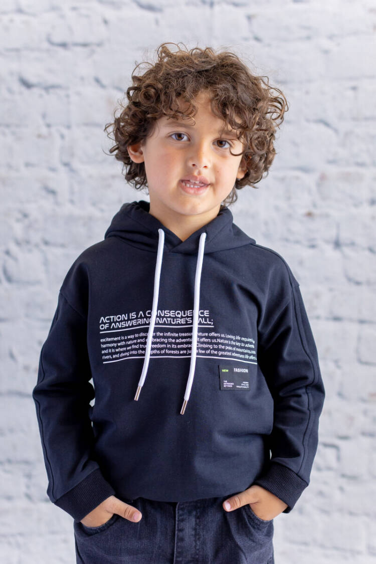 Wholesale Boys' Hooded Printed Sweatshirt 1-12Y - Brand: Zeyland - Kids & Baby Clothes Wholesale - Globality Store