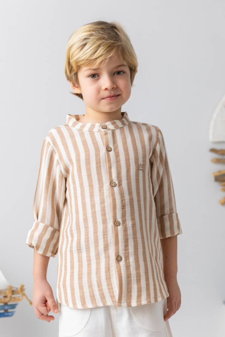 Wholesale Boy's Judge Collar Shirt 2-8Y - Brand: Mininio - Kids & Baby Clothes Wholesale - Globality Store