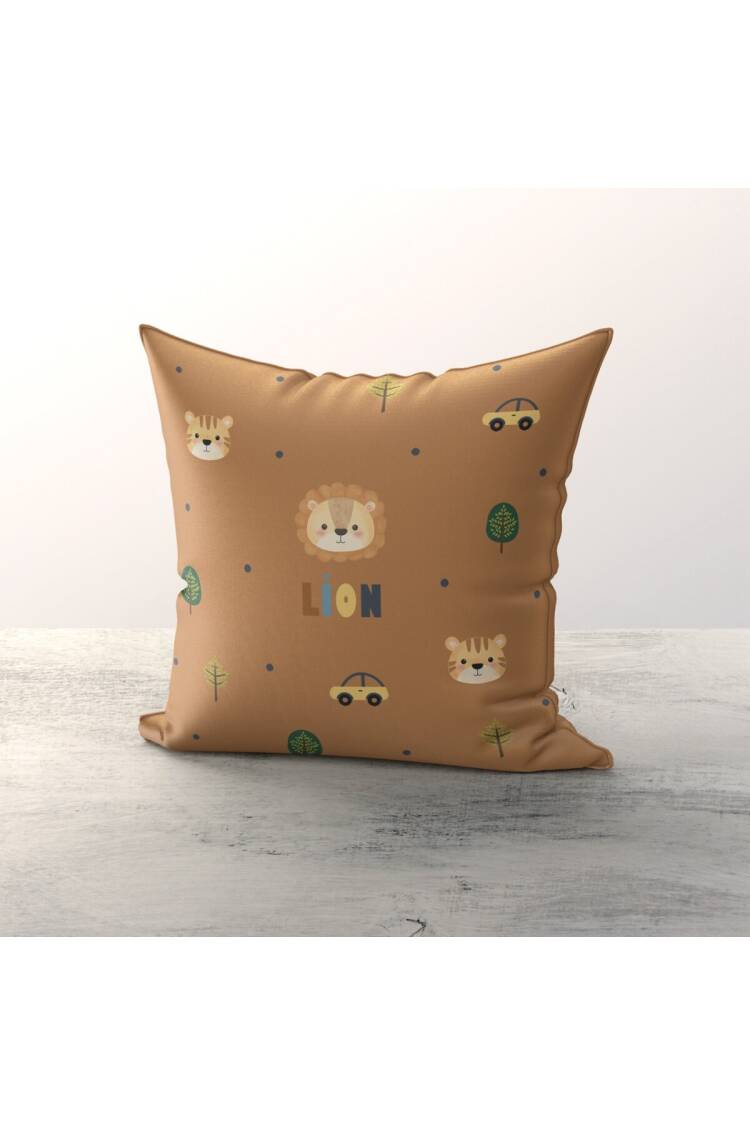 Wholesale Boys' Lion Print Set of 3 Pillow Covers 43*43cm - Brand: Talia Home - Kids & Baby Clothes Wholesale - Globality Store