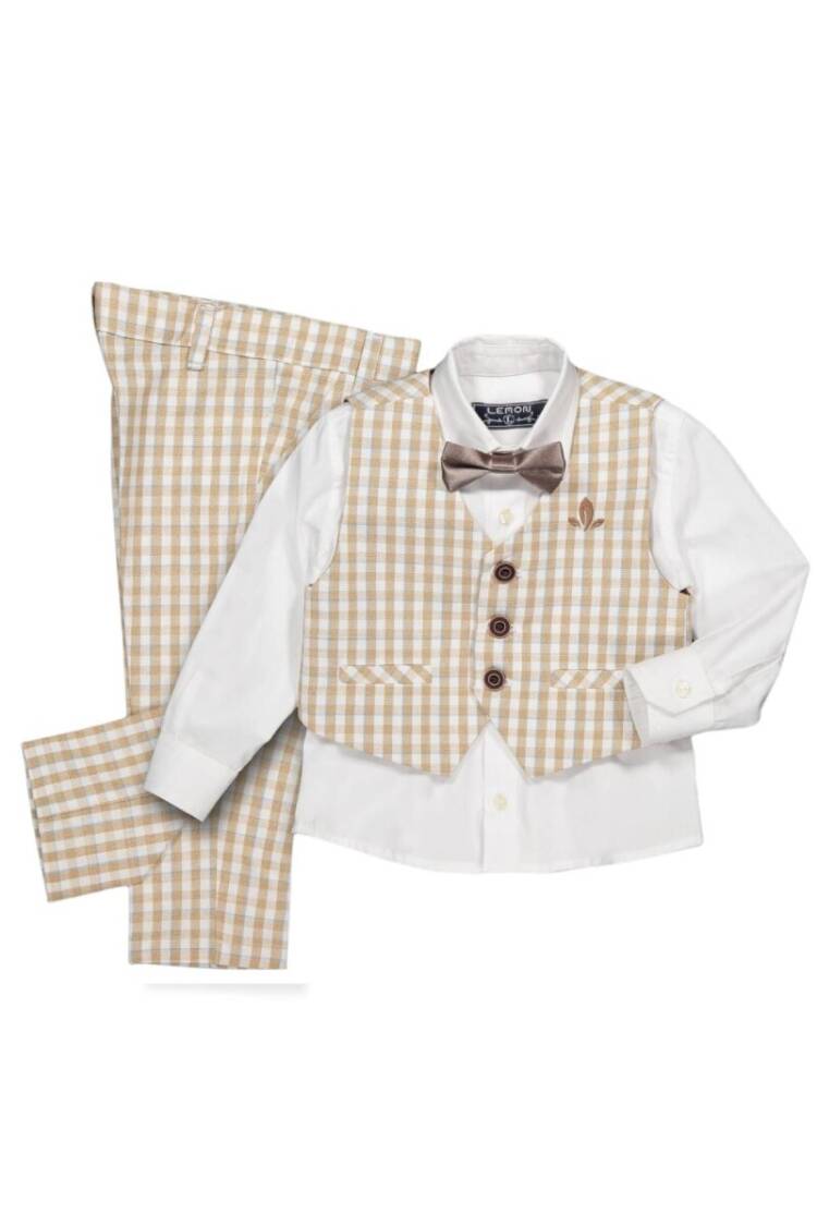 Wholesale Boys Patterned Suit Set 1-4Y - Brand: Lemon - Kids & Baby Clothes Wholesale - Globality Store