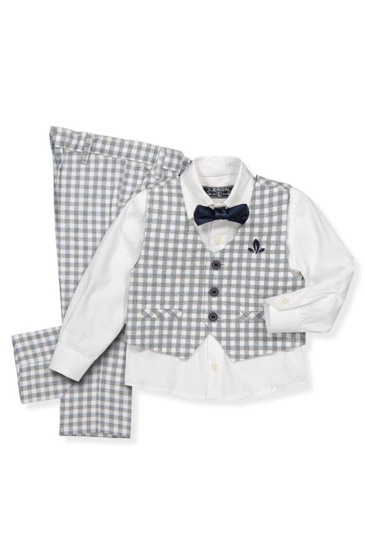 Wholesale Boys Patterned Suit Set 1-4Y - Brand: Lemon - Kids & Baby Clothes Wholesale - Globality Store