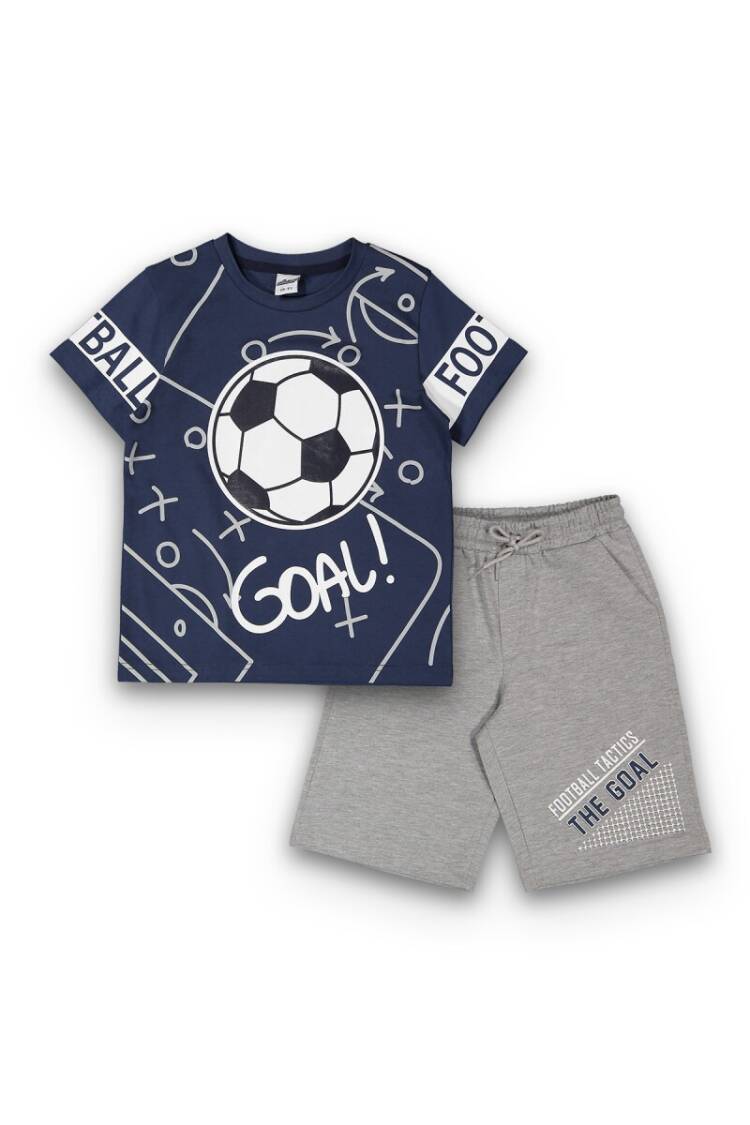 Wholesale Boys Patterned T-Shirt and Shorts Set 8-14Y - Brand: Elnino - Kids & Baby Clothes Wholesale - Globality Store