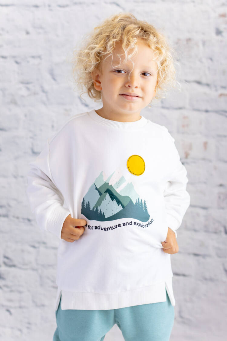 Wholesale Boys' Print Embroidery Detailed Sweatshirt 1-12Y - Brand: Zeyland - Kids & Baby Clothes Wholesale - Globality Store