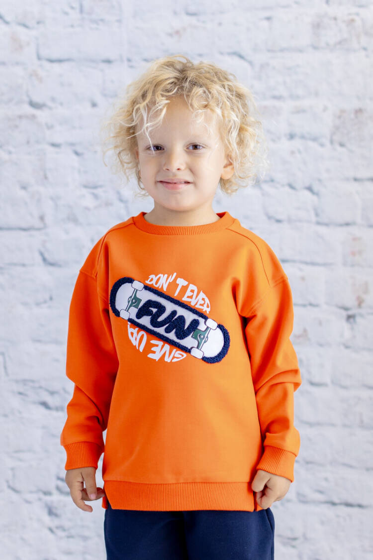 Wholesale Boys' Print Embroidery Detailed Sweatshirt 1-12Y - Brand: Zeyland - Kids & Baby Clothes Wholesale - Globality Store