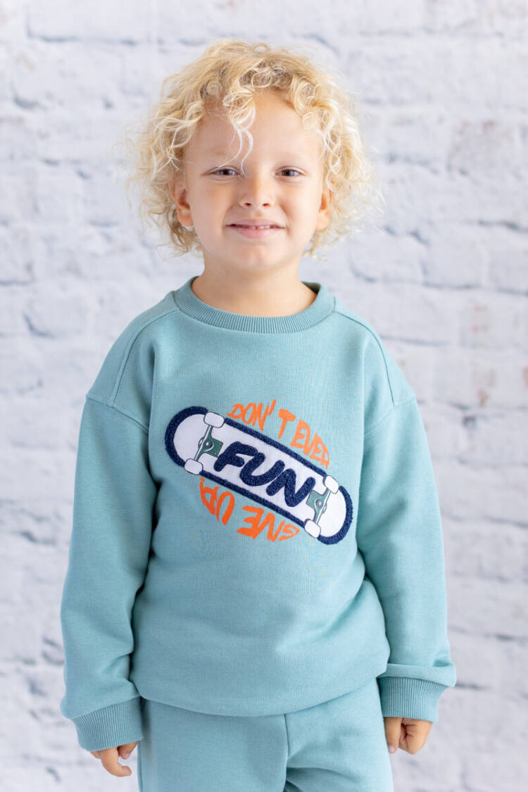 Wholesale Boys' Print Embroidery Detailed Sweatshirt 1-12Y - Brand: Zeyland - Kids & Baby Clothes Wholesale - Globality Store