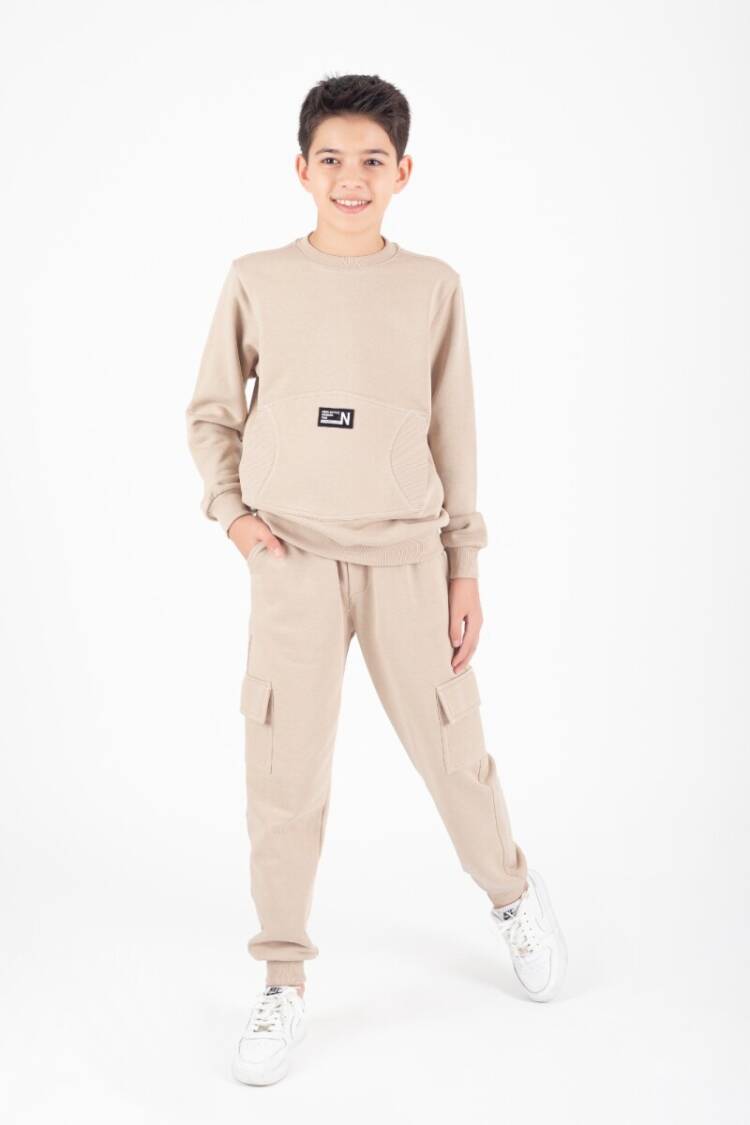 Wholesale Boys Printed and Pocket Tracksuit Set 9-13Y - Brand: Pafim - Kids & Baby Clothes Wholesale - Globality Store