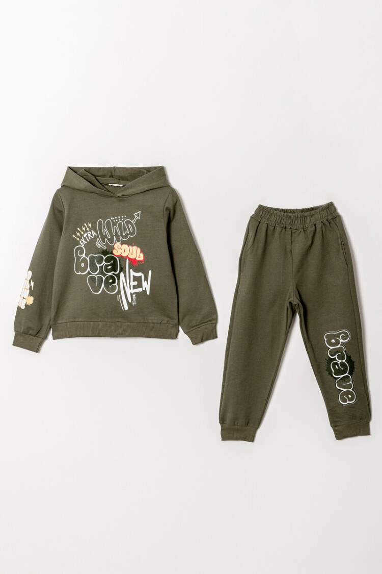 Wholesale Boys' Printed Hoodie Sweatshirt and Pants 6-9Y - Brand: Tuffy - Kids & Baby Clothes Wholesale - Globality Store
