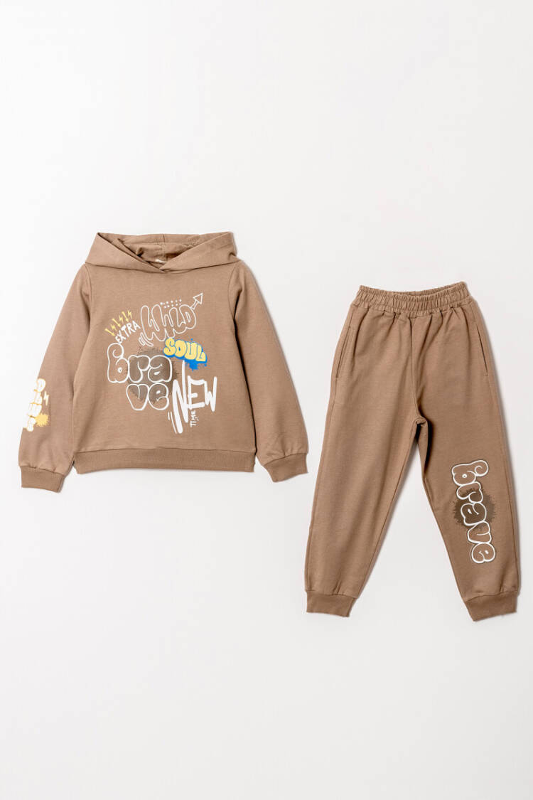 Wholesale Boys' Printed Hoodie Sweatshirt and Pants 6-9Y - Brand: Tuffy - Kids & Baby Clothes Wholesale - Globality Store