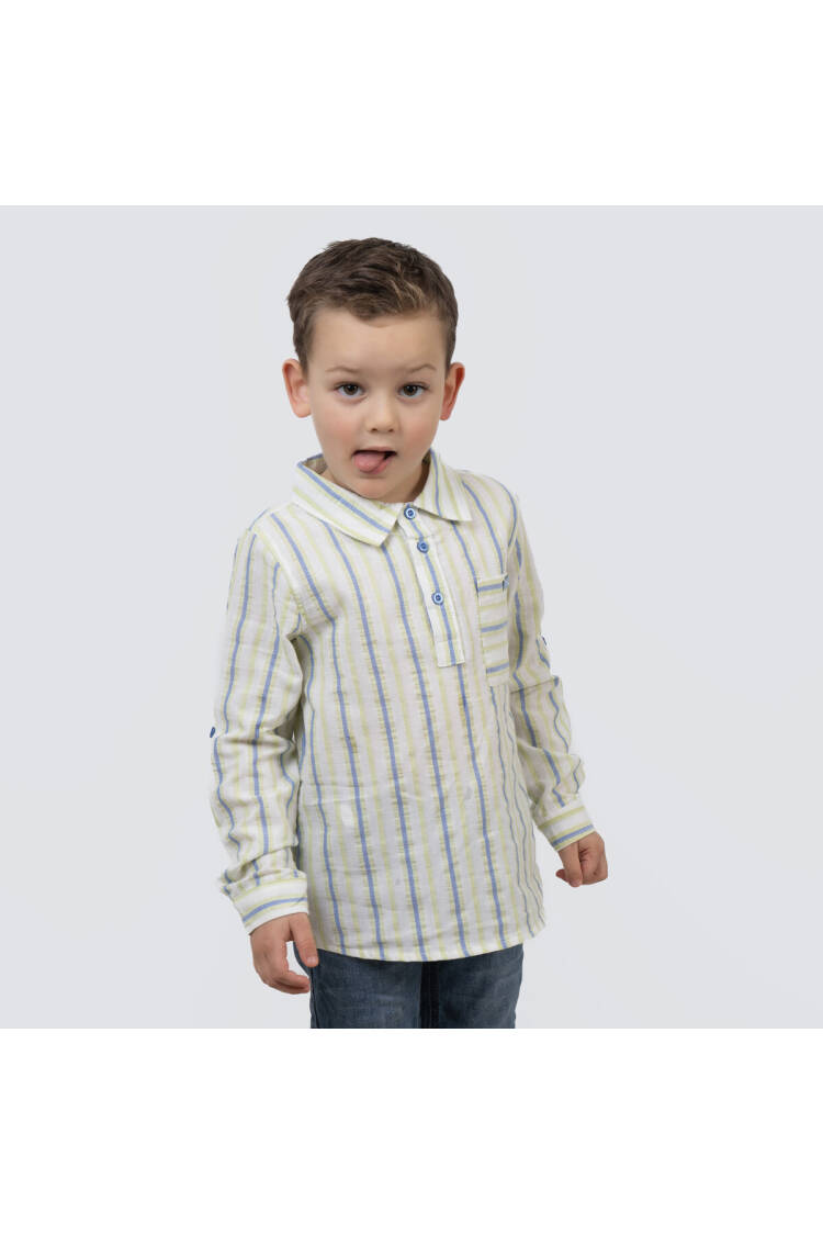 Wholesale Boy's Striped and Long Sleeve Shirt 2-5Y - Brand: Timo - Kids & Baby Clothes Wholesale - Globality Store