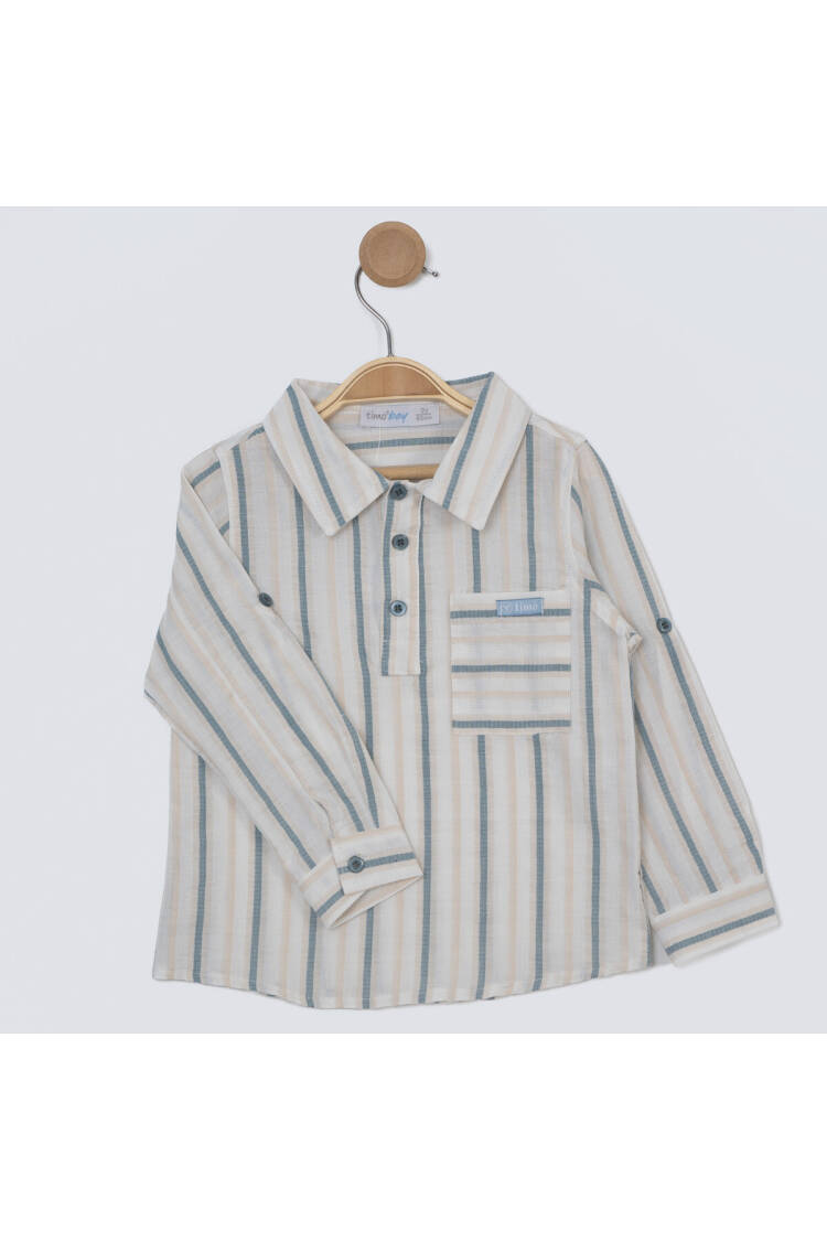 Wholesale Boy's Striped and Long Sleeve Shirt 2-5Y - Brand: Timo - Kids & Baby Clothes Wholesale - Globality Store
