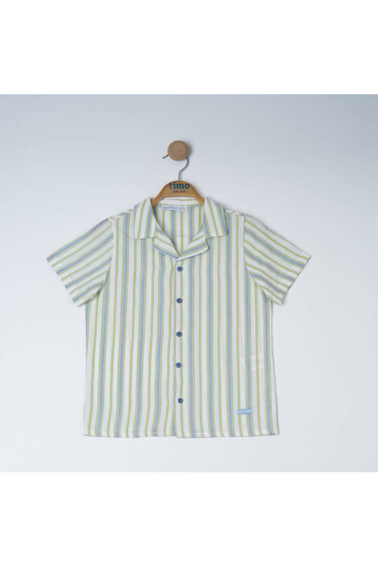 Wholesale Boy's Striped Short Sleeve Shirt 2-5Y - Brand: Timo - Kids & Baby Clothes Wholesale - Globality Store
