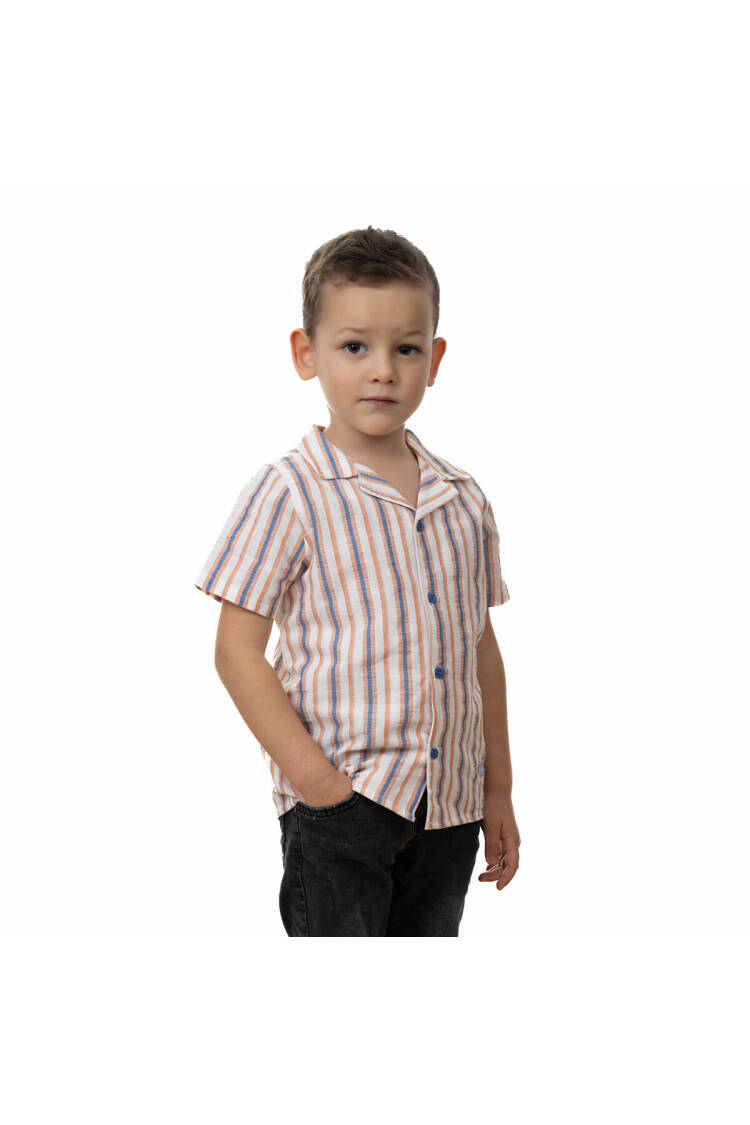 Wholesale Boy's Striped Short Sleeve Shirt 2-5Y - Brand: Timo - Kids & Baby Clothes Wholesale - Globality Store
