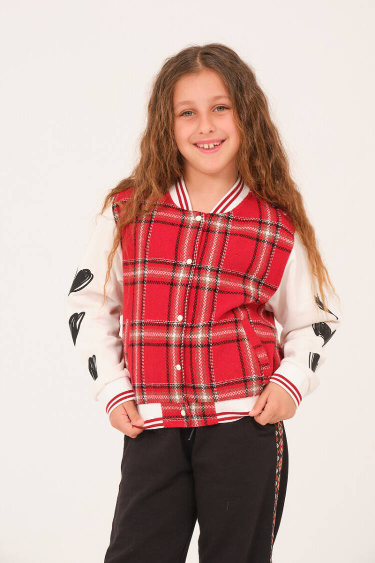 Wholesale Checkered College Jacket for Girls 8-15Y - Brand: Jazziee - Kids & Baby Clothes Wholesale - Globality Store