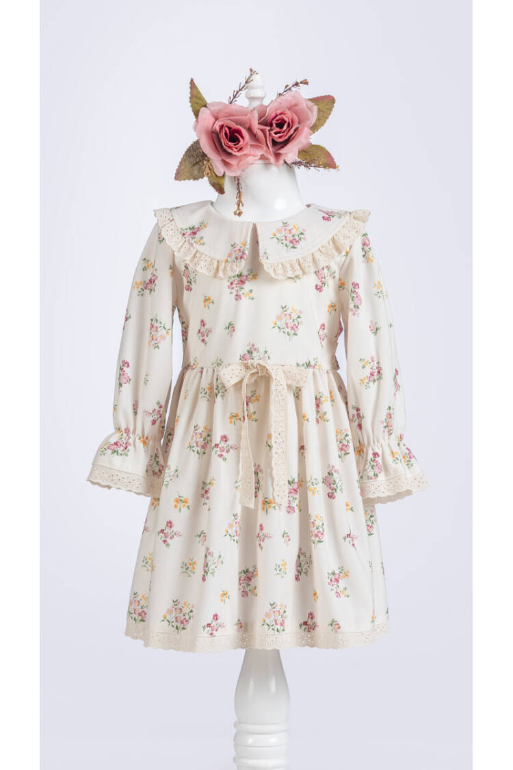 Wholesale Flower Print Winter Dress for Girls 2-5Y - Brand: Tivido - Kids & Baby Clothes Wholesale - Globality Store