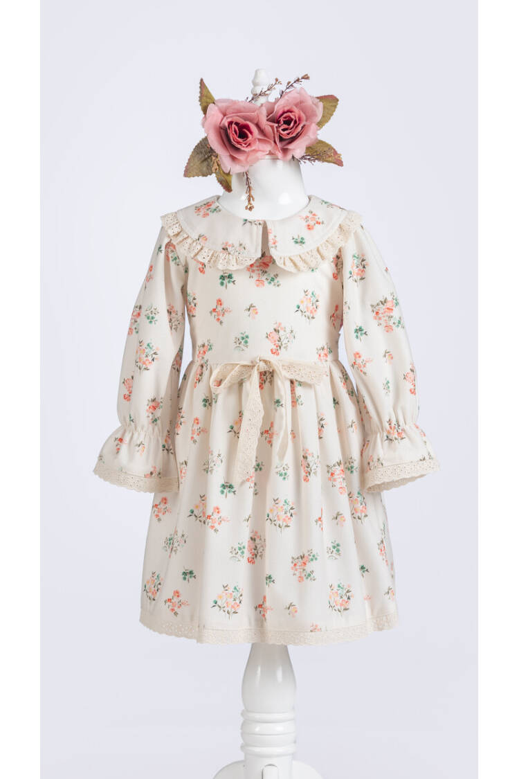 Wholesale Flower Print Winter Dress for Girls 2-5Y - Brand: Tivido - Kids & Baby Clothes Wholesale - Globality Store