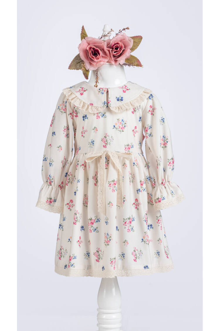Wholesale Flower Print Winter Dress for Girls 2-5Y - Brand: Tivido - Kids & Baby Clothes Wholesale - Globality Store
