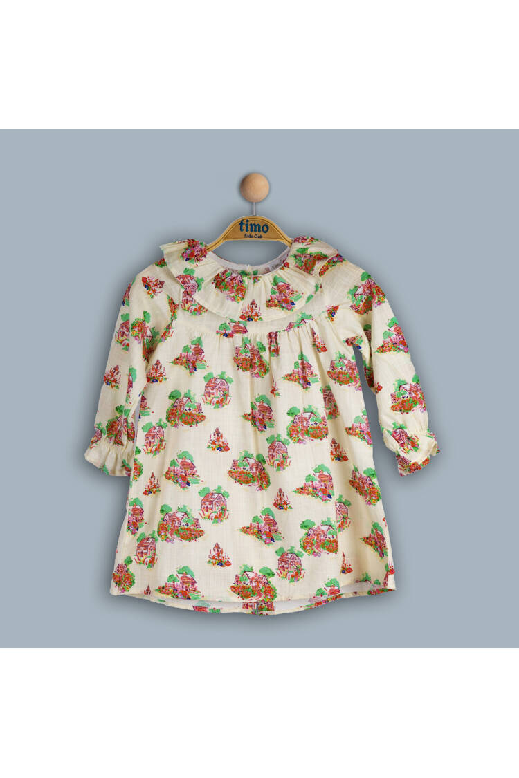 Wholesale Girl Home Patterned Dress 6-9Y - Brand: Timo - Kids & Baby Clothes Wholesale - Globality Store