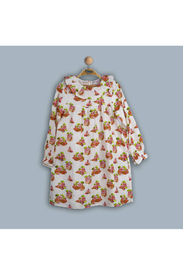 Wholesale Girl Home Patterned Dress 6-9Y - Brand: Timo - Kids & Baby Clothes Wholesale - Globality Store
