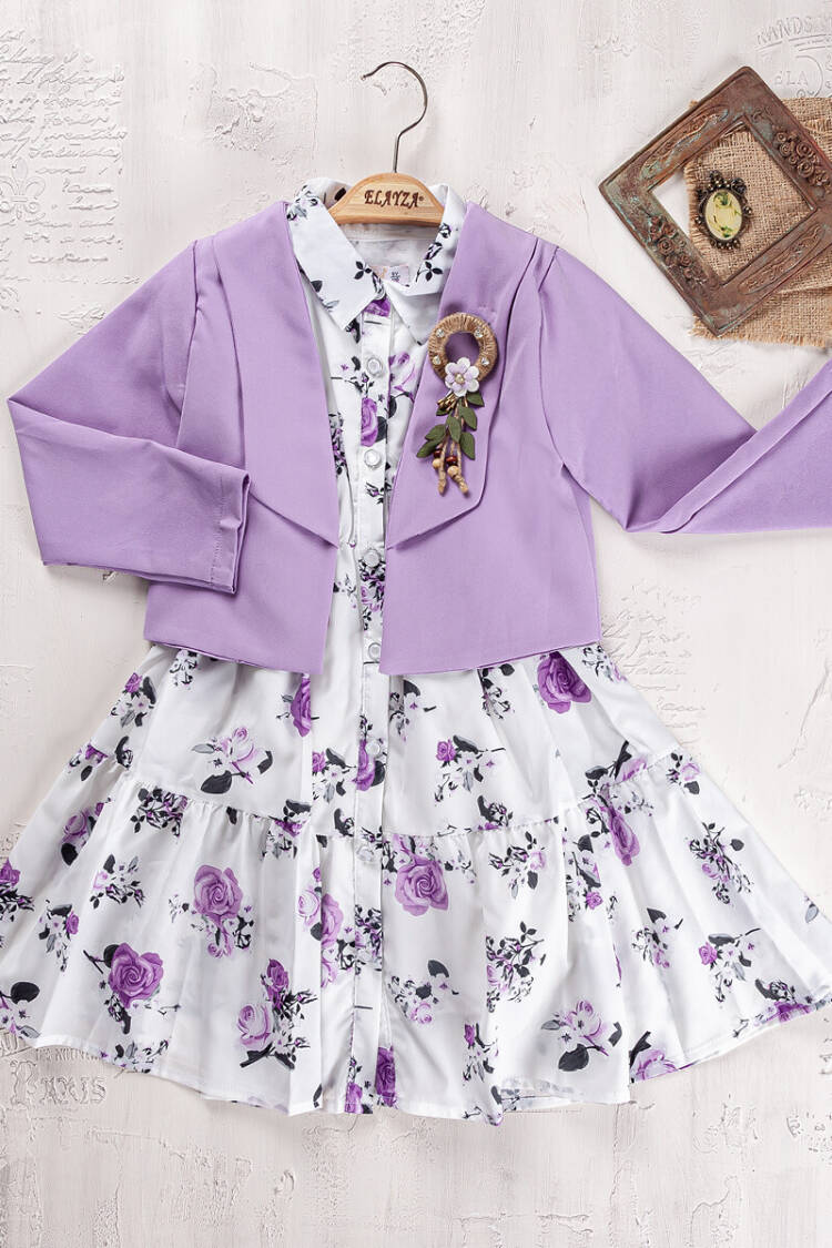 Wholesale Girls Jacket and Dress Set 5-8Y - Brand: Elayza - Kids & Baby Clothes Wholesale - Globality Store