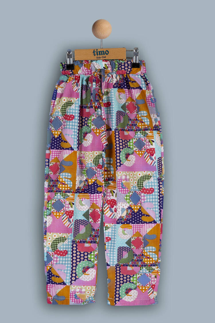 Wholesale Girl Kids Patchwork Trouser 10-13Y - Brand: Timo - Kids & Baby Clothes Wholesale - Globality Store