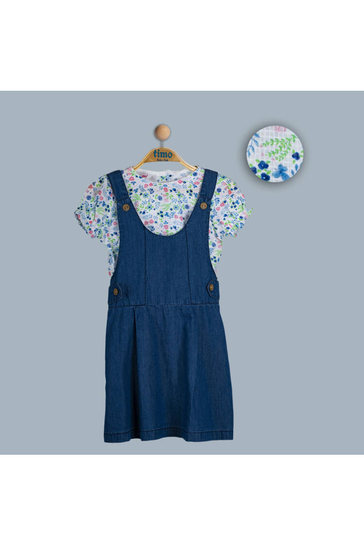 Wholesale Girls 2-Piece Salopet and Blouse Set 2-5Y - Brand: Timo - Kids & Baby Clothes Wholesale - Globality Store