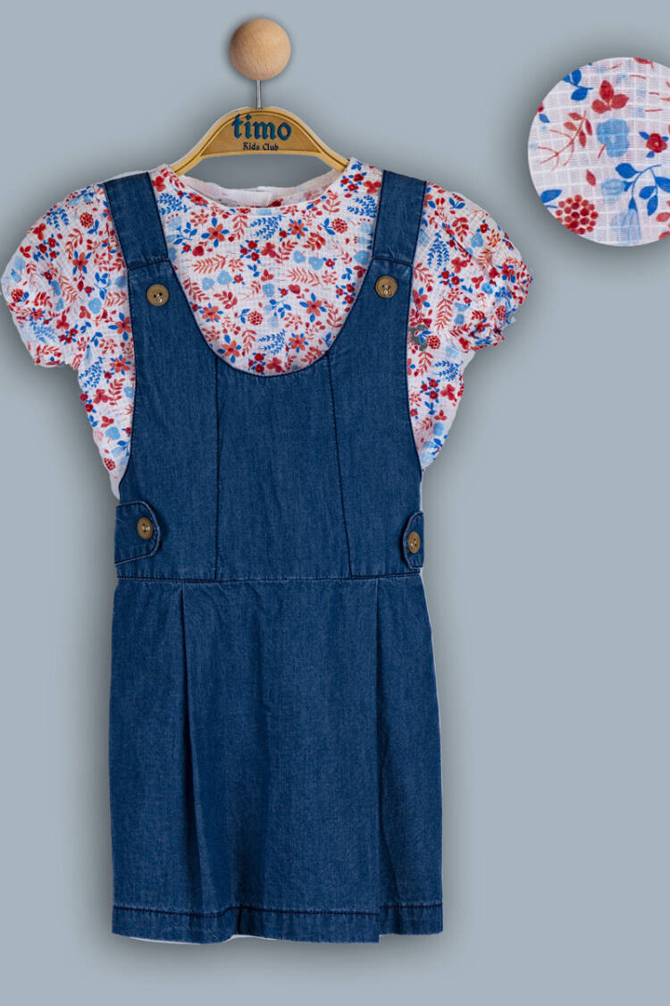 Wholesale Girls 2-Piece Salopet and Blouse Set 2-5Y - Brand: Timo - Kids & Baby Clothes Wholesale - Globality Store