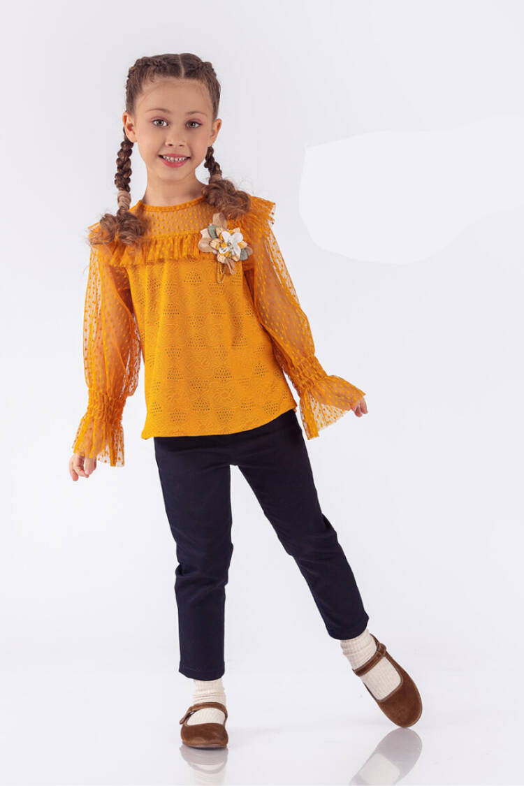 Wholesale Girls 2-Piece Blouse and Pants Set 5-8Y - Brand: Elayza - Kids & Baby Clothes Wholesale - Globality Store