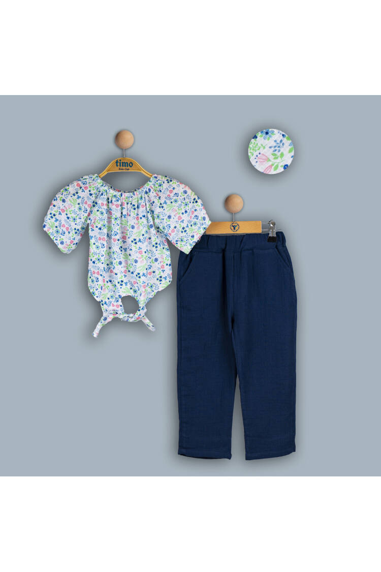Wholesale Girls 2-Piece Blouse and Pants Set 6-9Y - Brand: Timo - Kids & Baby Clothes Wholesale - Globality Store