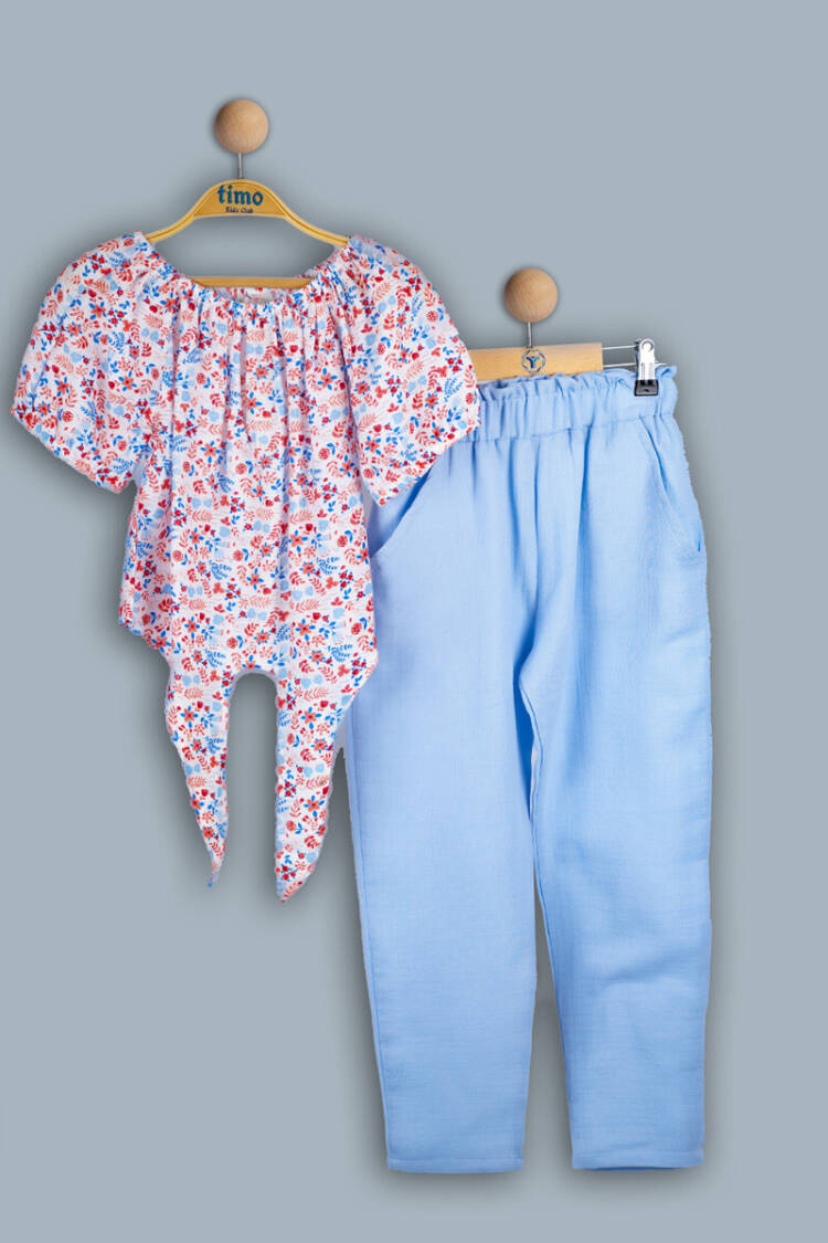 Wholesale Girls 2-Piece Blouse and Pants Set 6-9Y - Brand: Timo - Kids & Baby Clothes Wholesale - Globality Store
