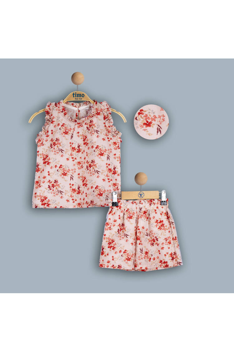 Wholesale Girls 2-Piece Blouse and Shorts Set 2-5Y - Brand: Timo - Kids & Baby Clothes Wholesale - Globality Store