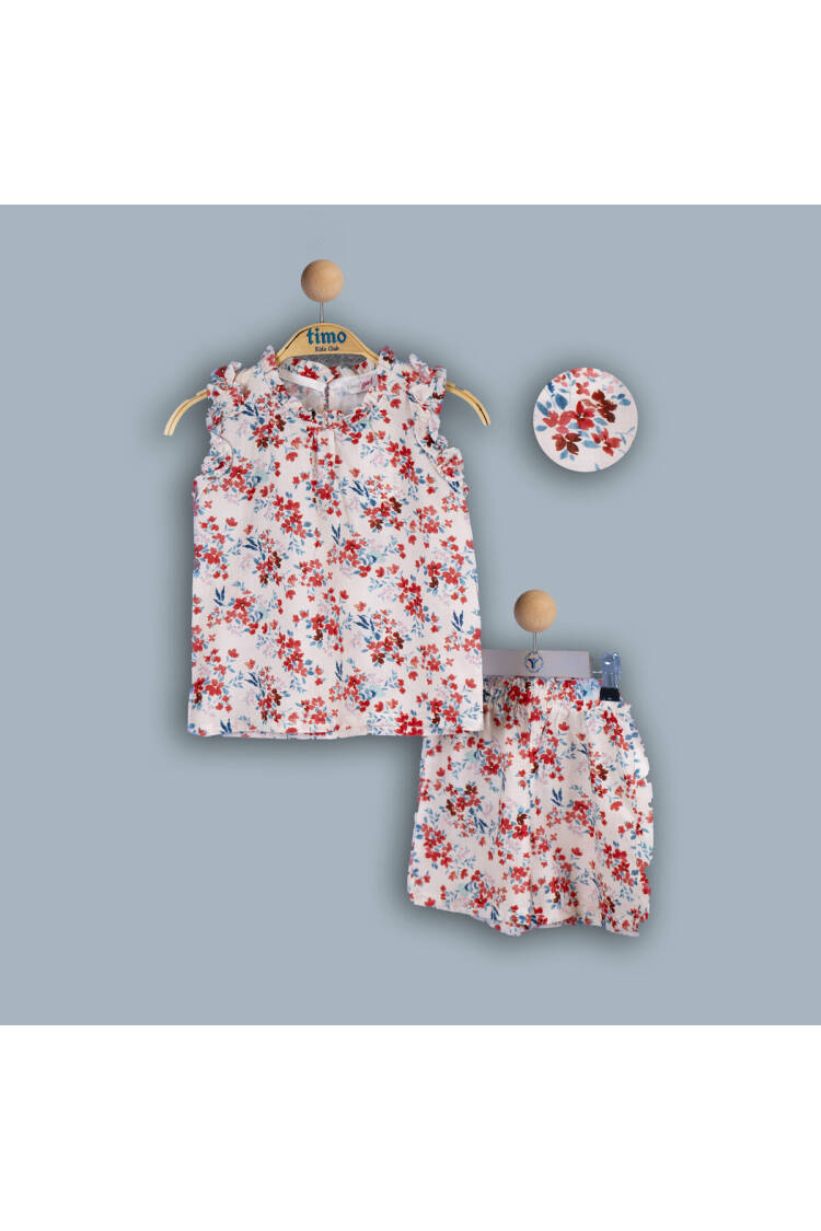 Wholesale Girls 2-Piece Blouse and Shorts Set 2-5Y - Brand: Timo - Kids & Baby Clothes Wholesale - Globality Store