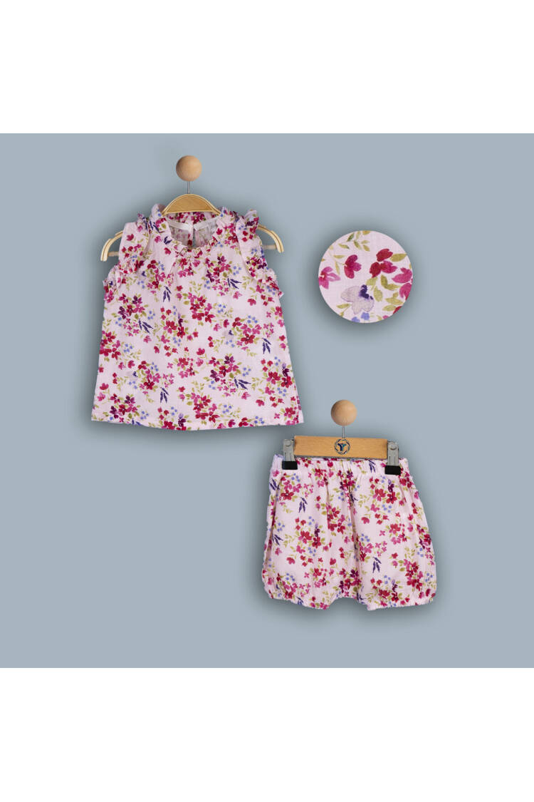 Wholesale Girls 2-Piece Blouse and Shorts Set 2-5Y - Brand: Timo - Kids & Baby Clothes Wholesale - Globality Store