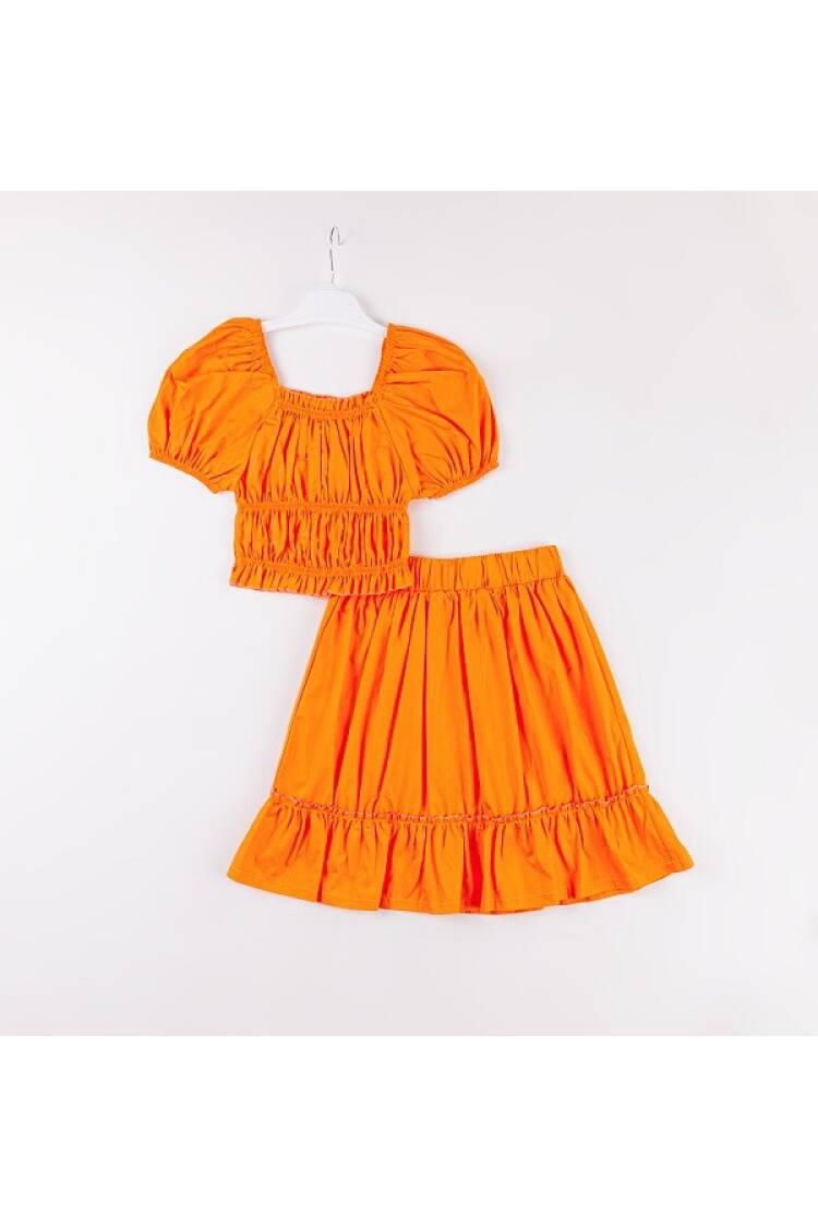 Wholesale Girls 2-Piece Blouse and Skirt Set 7-10Y - Brand: Büşra Bebe - Kids & Baby Clothes Wholesale - Globality Store