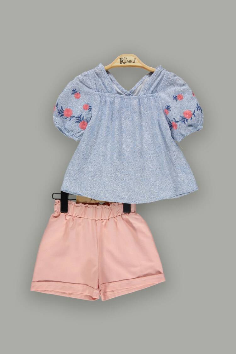 Wholesale Girls 2-Piece Blouset Set with Shorts 2-5Y - Brand: Kumru Bebe - Kids & Baby Clothes Wholesale - Globality Store