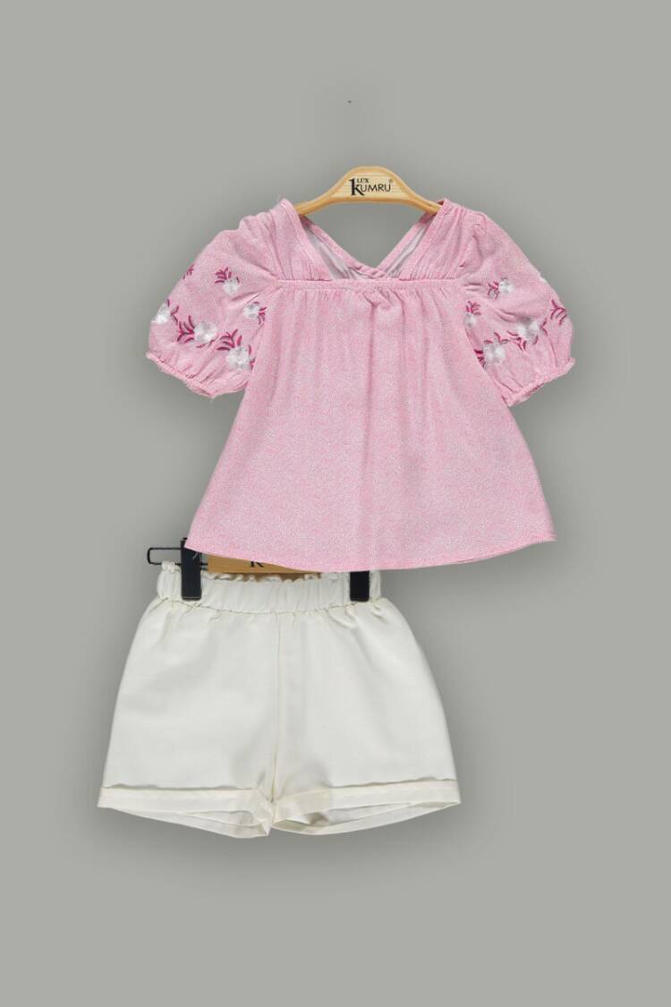 Wholesale Girls 2-Piece Blouset Set with Shorts 2-5Y - Brand: Kumru Bebe - Kids & Baby Clothes Wholesale - Globality Store