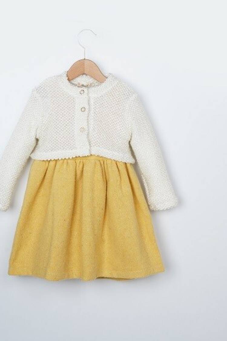 Wholesale Girls 2-Piece Bolero and Dress Set 3-6Y - Brand: Büşra Bebe - Kids & Baby Clothes Wholesale - Globality Store