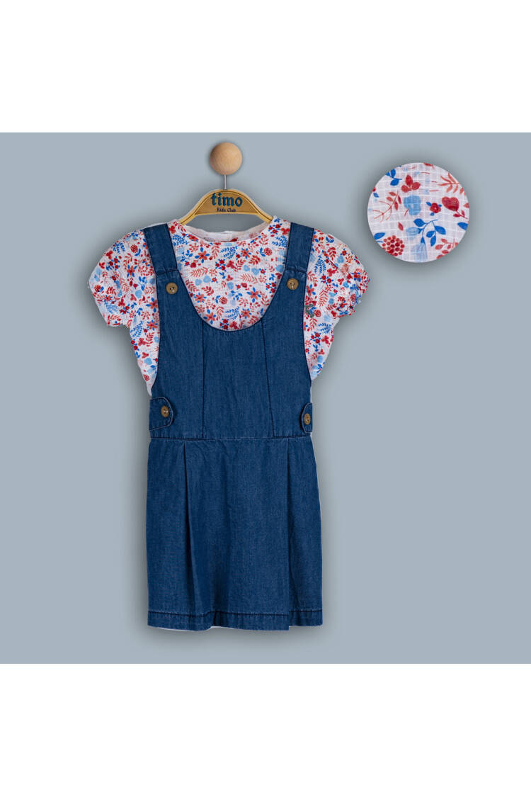 Wholesale Girls 2-Piece Denim Dress and Shirt Set 6-9Y - Brand: Timo - Kids & Baby Clothes Wholesale - Globality Store
