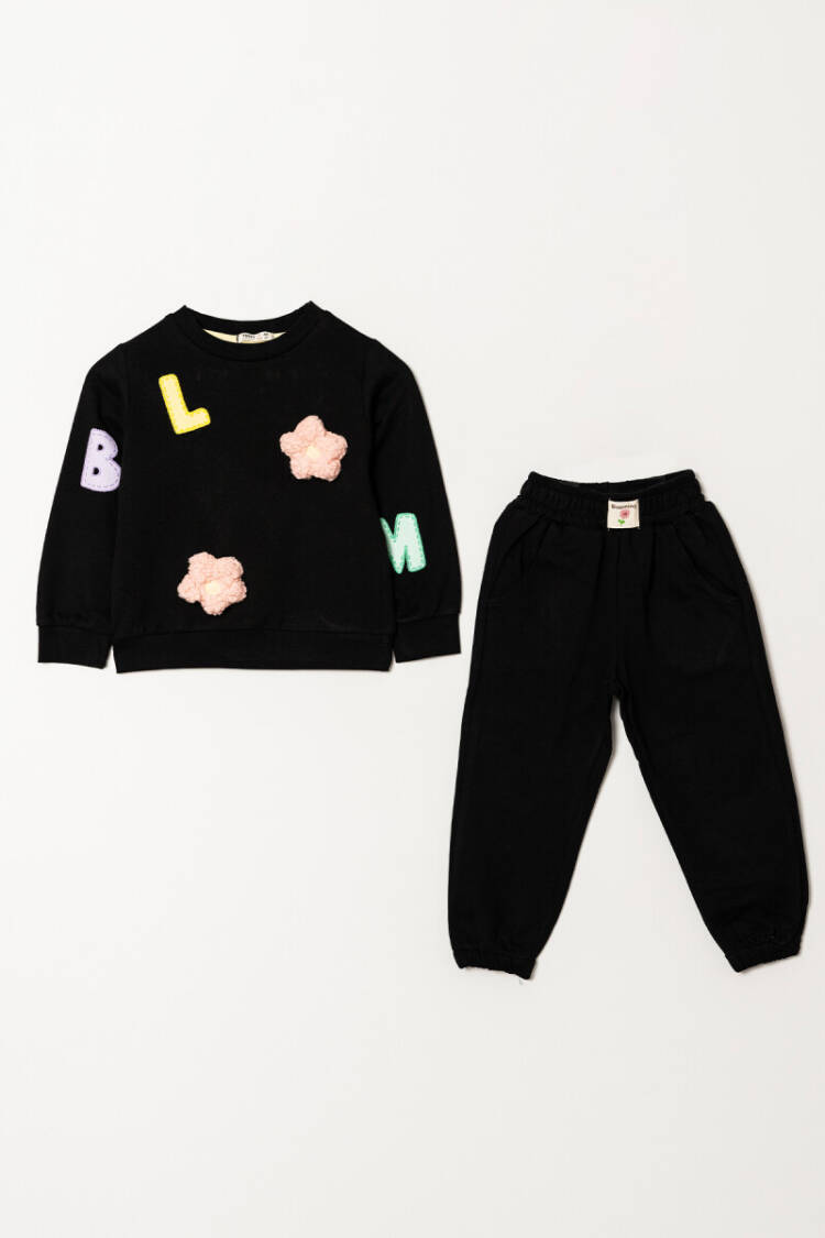 Wholesale Girls 2-Piece Embroidered Tracksuit Set 2-5Y - Brand: Tuffy - Kids & Baby Clothes Wholesale - Globality Store