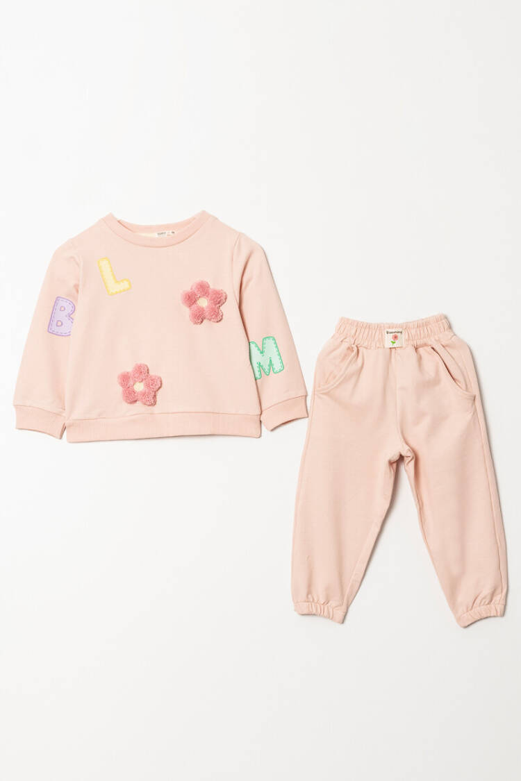 Wholesale Girls 2-Piece Embroidered Tracksuit Set 2-5Y - Brand: Tuffy - Kids & Baby Clothes Wholesale - Globality Store