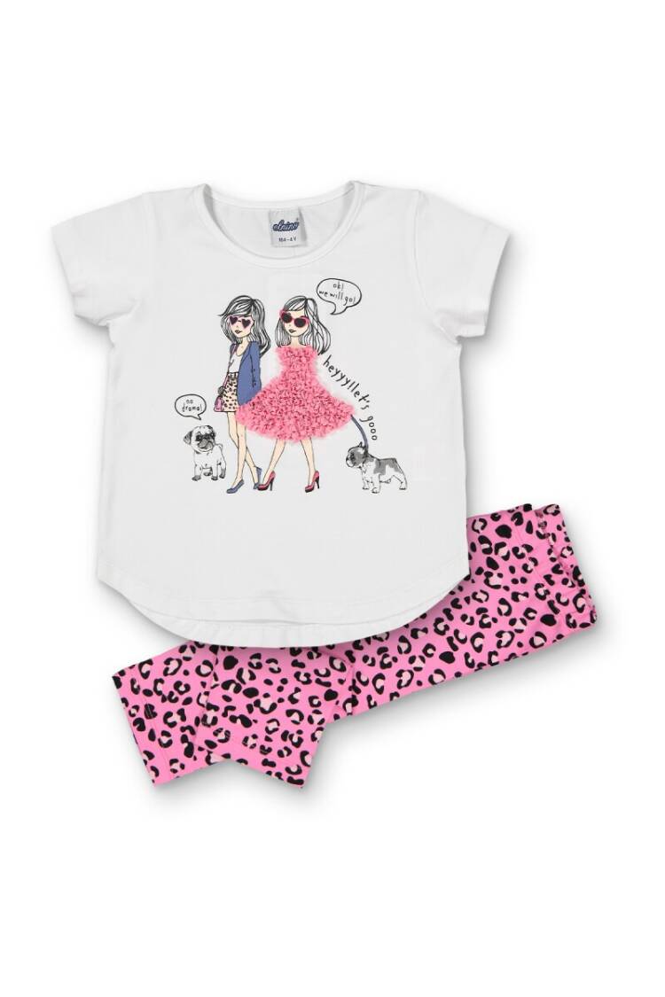 Wholesale Girls 2-Piece Set with T-Shirt and Leggings 3-6Y - Brand: Elnino - Kids & Baby Clothes Wholesale - Globality Store