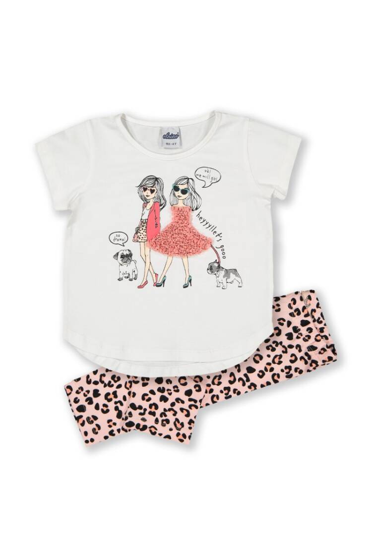 Wholesale Girls 2-Piece Set with T-Shirt and Leggings 3-6Y - Brand: Elnino - Kids & Baby Clothes Wholesale - Globality Store