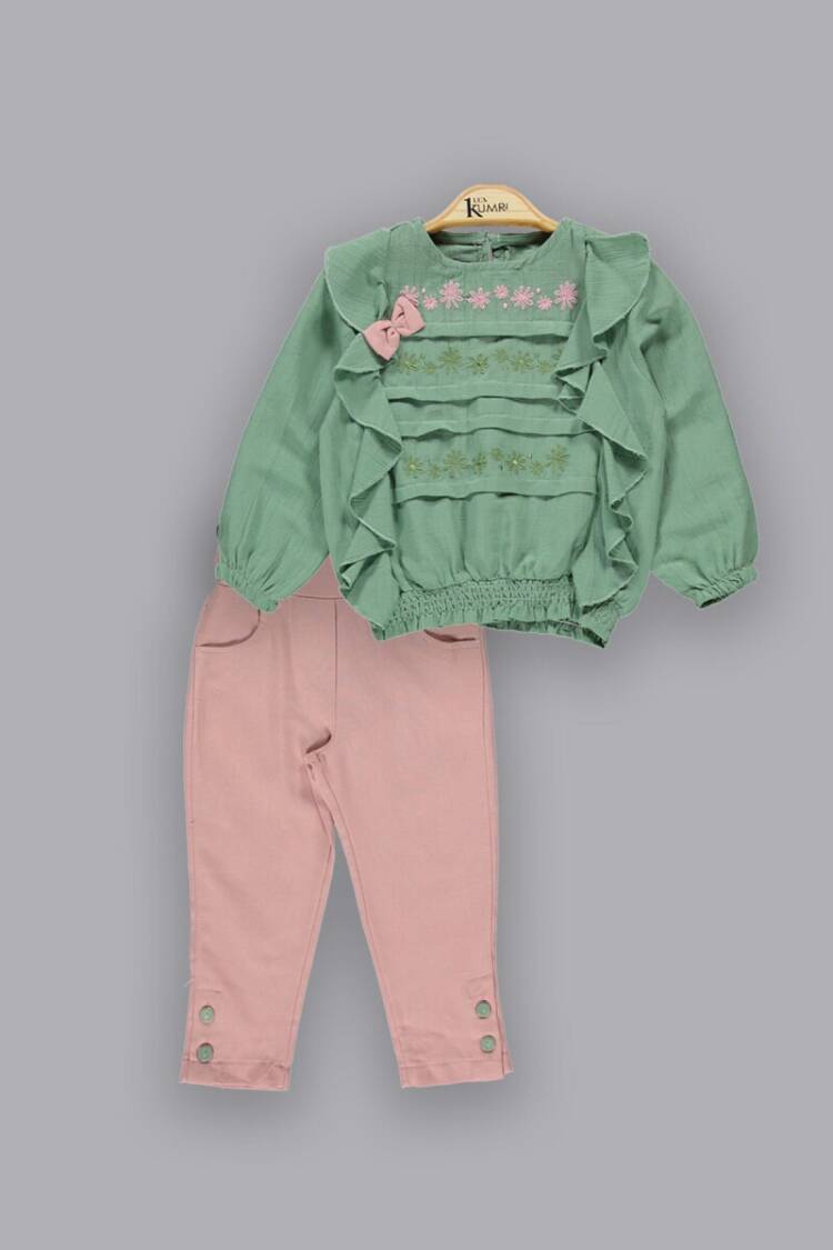 Wholesale Girls 2-Piece Sets with Shirt and Pants 2-5Y - Brand: Kumru Bebe - Kids & Baby Clothes Wholesale - Globality Store