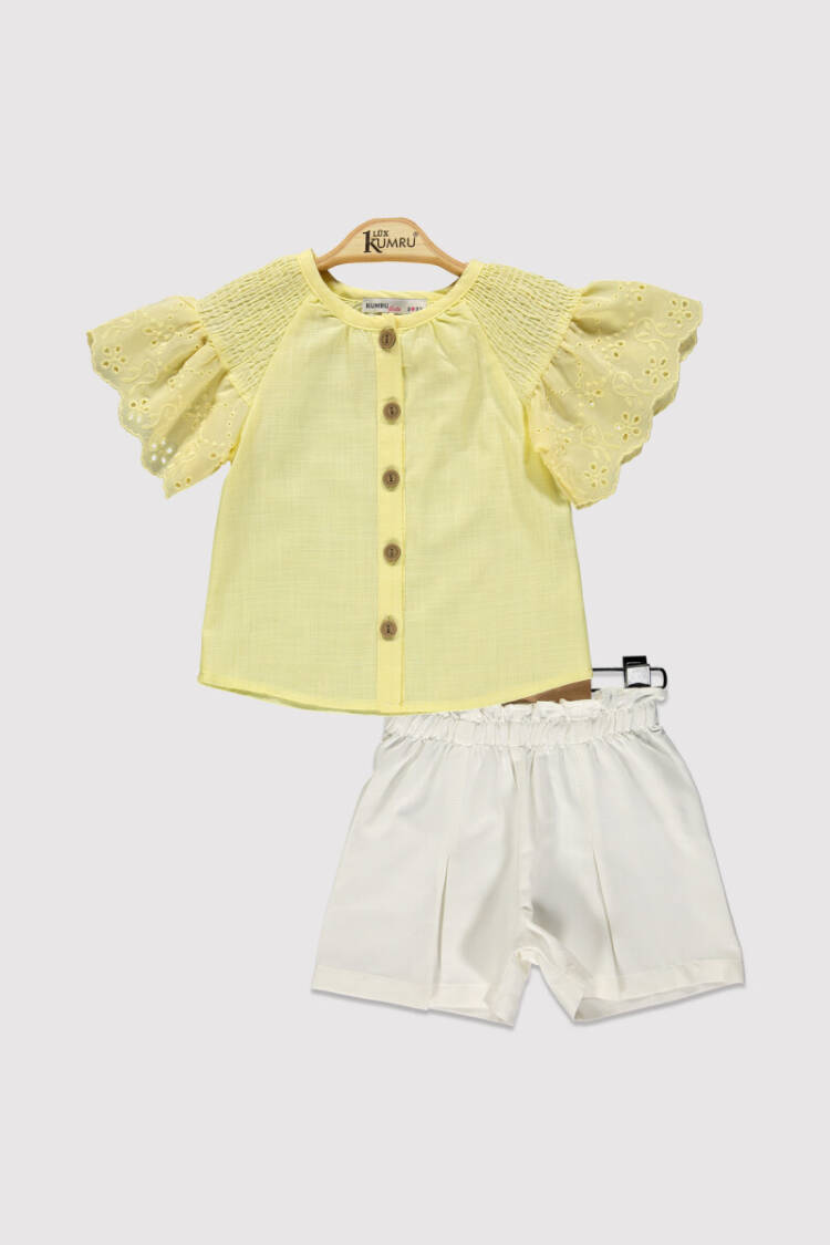 Wholesale Girl's 2 Piece Shirt and Shorts Set 2-5Y - Brand: Kumru Bebe - Kids & Baby Clothes Wholesale - Globality Store