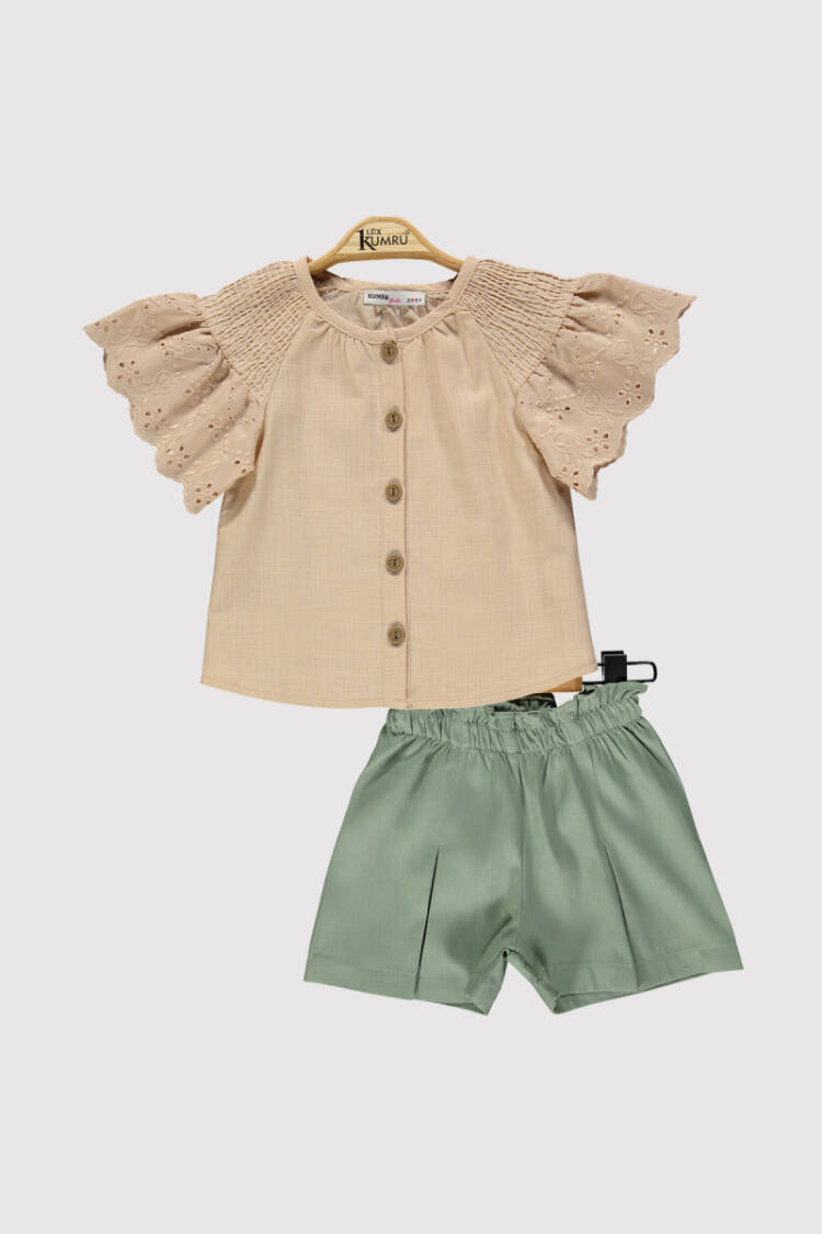 Wholesale Girl's 2 Piece Shirt and Shorts Set 2-5Y - Brand: Kumru Bebe - Kids & Baby Clothes Wholesale - Globality Store