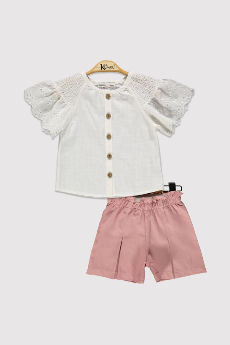 Wholesale Girl's 2 Piece Shirt and Shorts Set 2-5Y - Brand: Kumru Bebe - Kids & Baby Clothes Wholesale - Globality Store