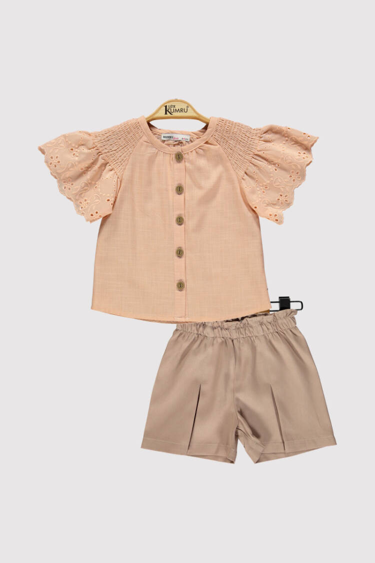 Wholesale Girl's 2 Piece Shirt and Shorts Set 2-5Y - Brand: Kumru Bebe - Kids & Baby Clothes Wholesale - Globality Store