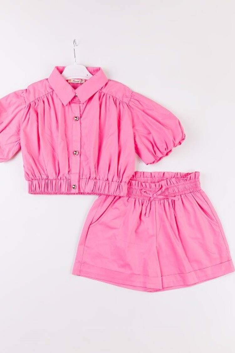 Wholesale Girls 2-Piece Shirt and Shorts Set 7-10Y - Brand: Büşra Bebe - Kids & Baby Clothes Wholesale - Globality Store