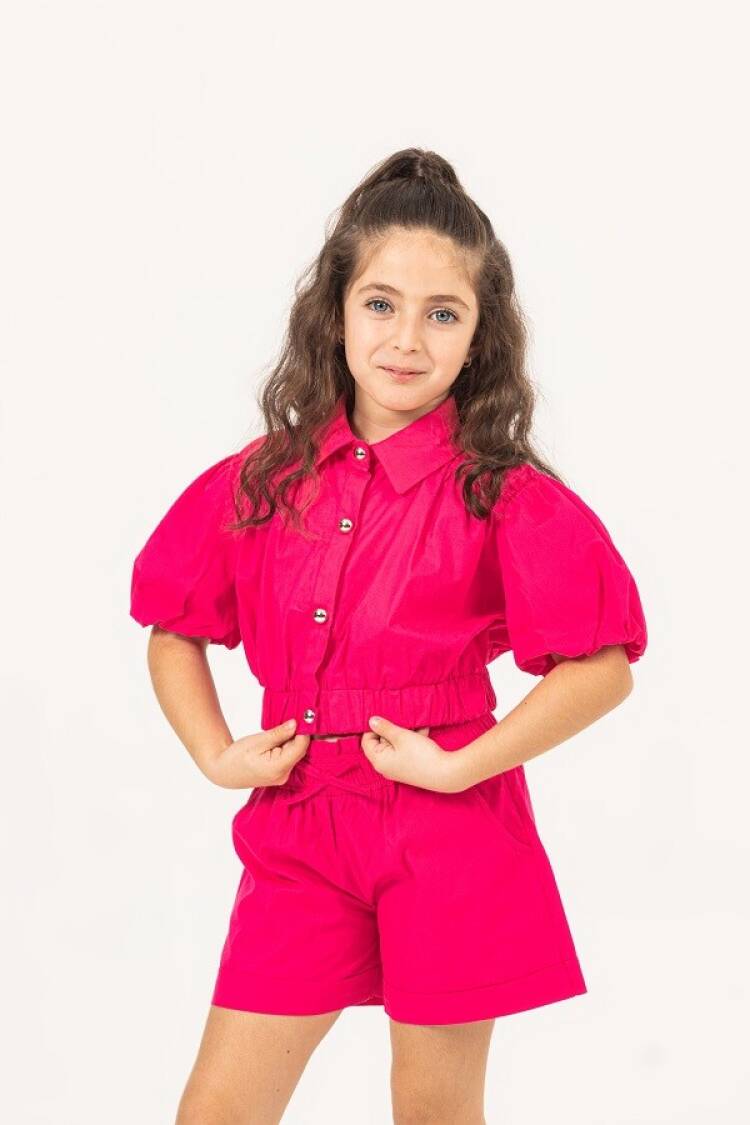 Wholesale Girls 2-Piece Shirt and Shorts Set 7-10Y - Brand: Büşra Bebe - Kids & Baby Clothes Wholesale - Globality Store