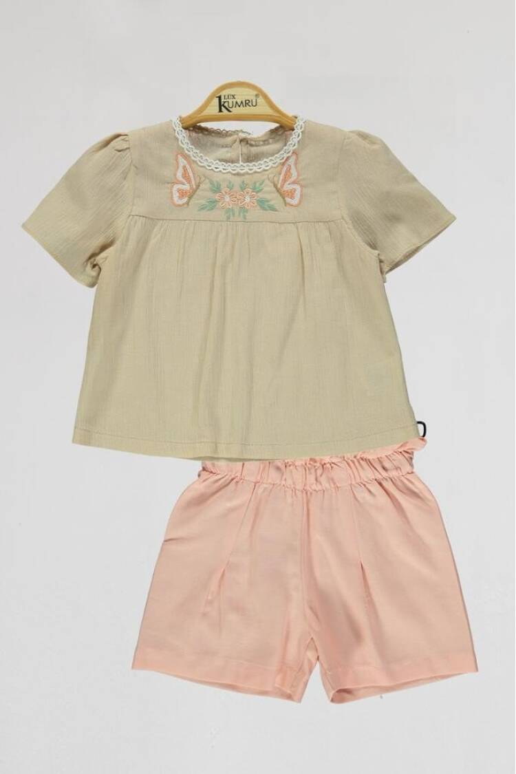 Wholesale Girls 2-piece Shorts and Blouse 2-5Y - Brand: Kumru Bebe - Kids & Baby Clothes Wholesale - Globality Store